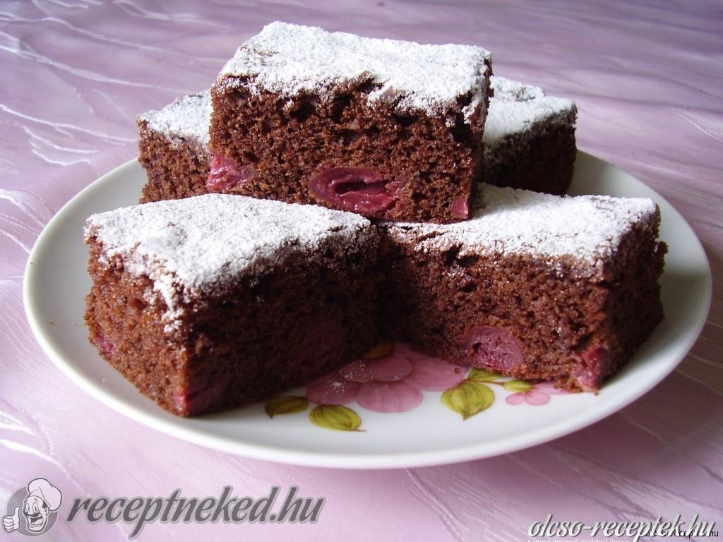A kakaós meggyes szelet receptje.