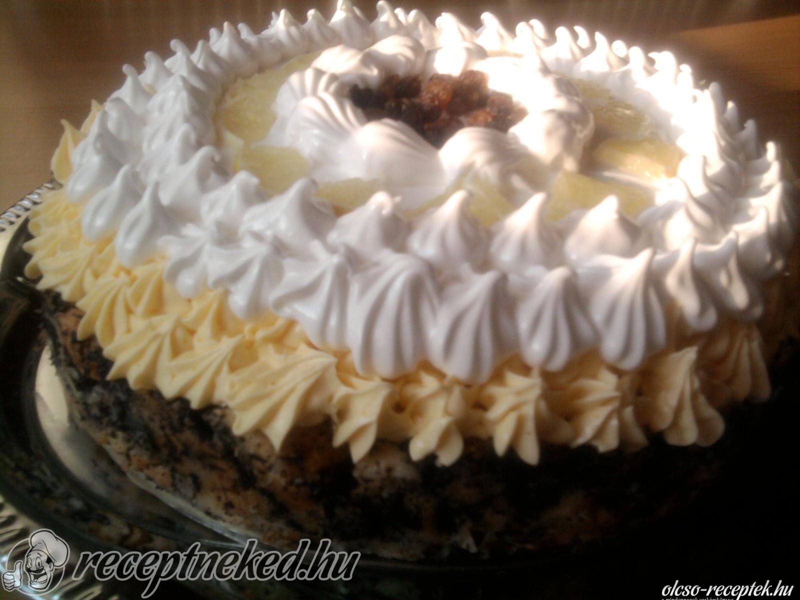 Madártejes mákosguba torta