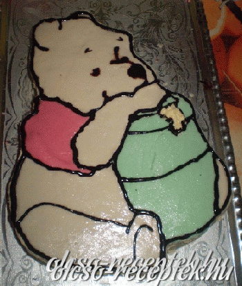 Micimackó torta