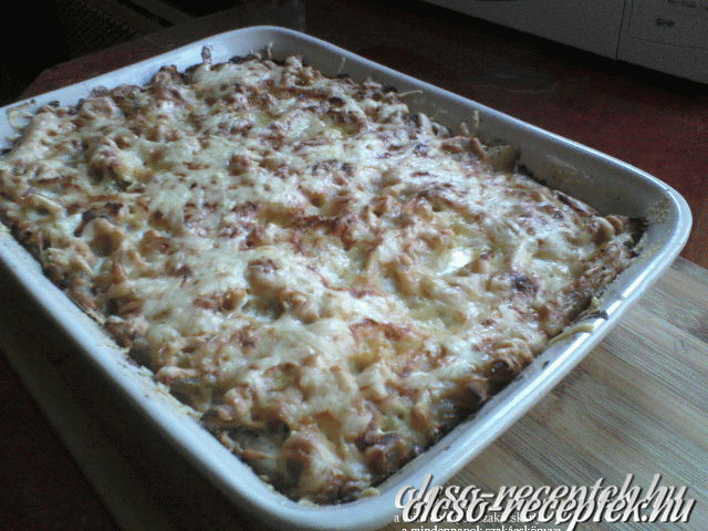 Csőben sült zöldséges penne