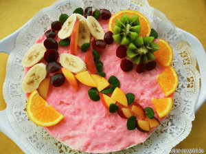 Joghurtos gyümölcs torta kép