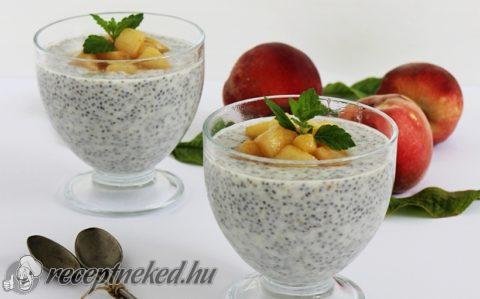 Őszibarackos chia puding