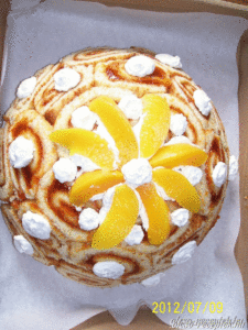 Túrós charlotte torta