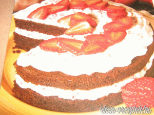 Csokoládés epertorta