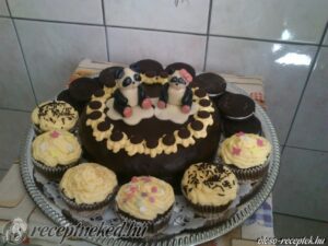 Csokis vaníliakrémes torta kép