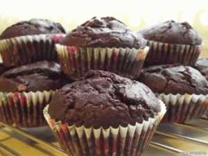 Céklás-csokis muffin