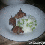 Baconbe tekert fokhagymás csirkemáj