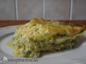 Spenótos sajtos lasagne