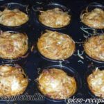 Maradék spagetti muffin formában