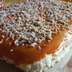 Pudingos gesztenyés szelet