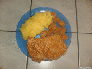 Szezámmagos halszeletek