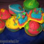 Szivárvány muffin kép