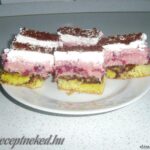Meggyes habos szelet