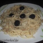 Fokhagymás-tonhalas spagetti