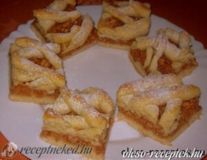 Rácsos almás pite