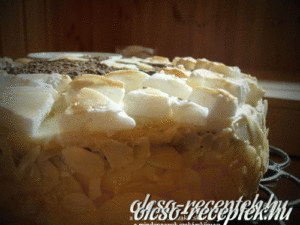Madártej torta kép